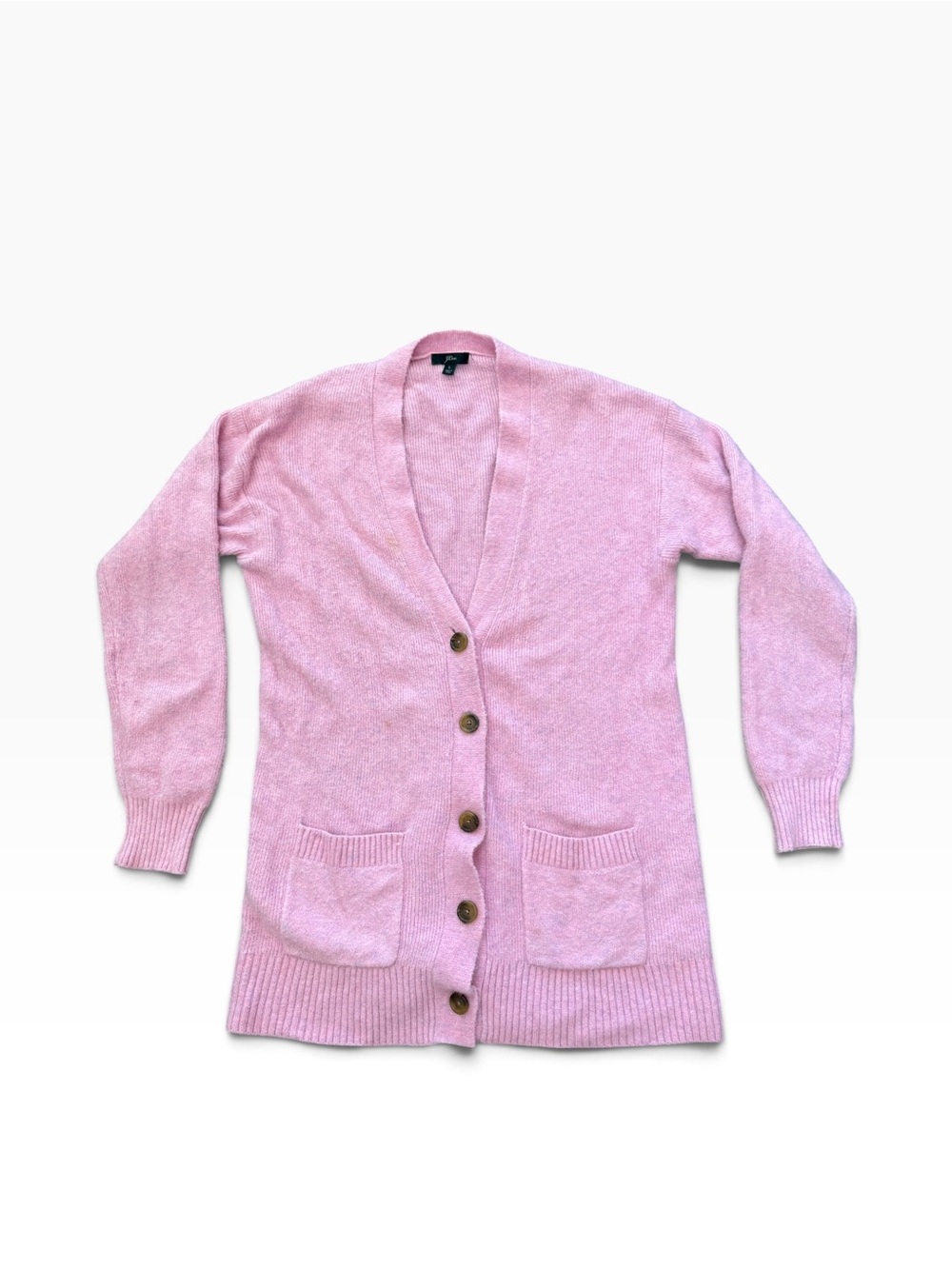 J.Crew Long Cardigan in Super-Soft Yarn Pink Heather Size Large